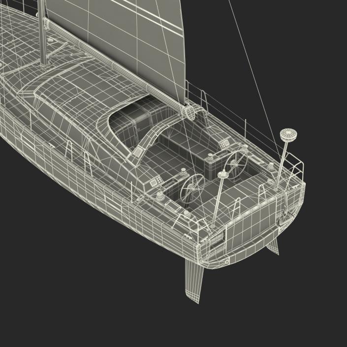 Offshore Sailing Yacht 2 3D model