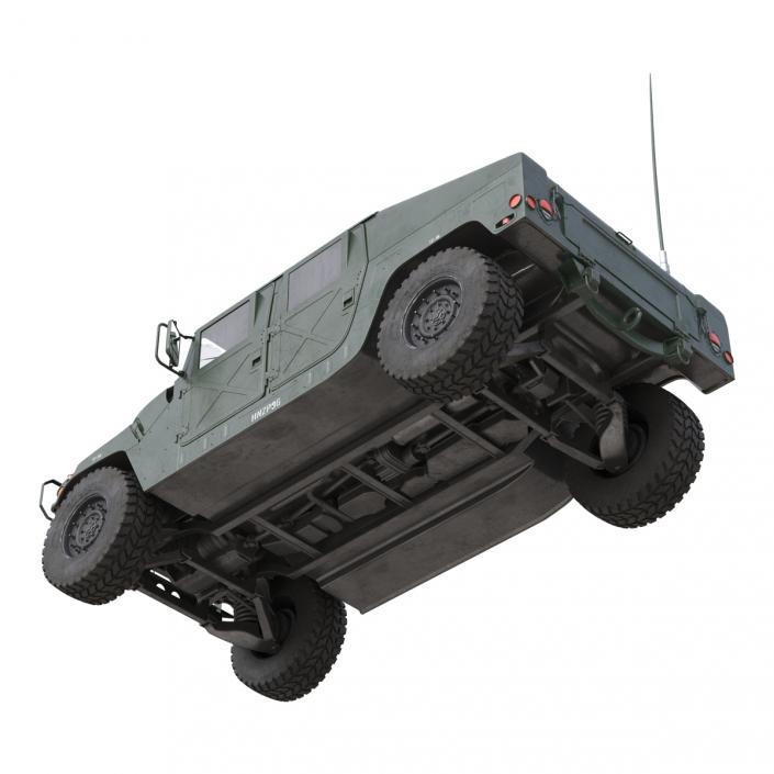 3D Humvee Rigged model