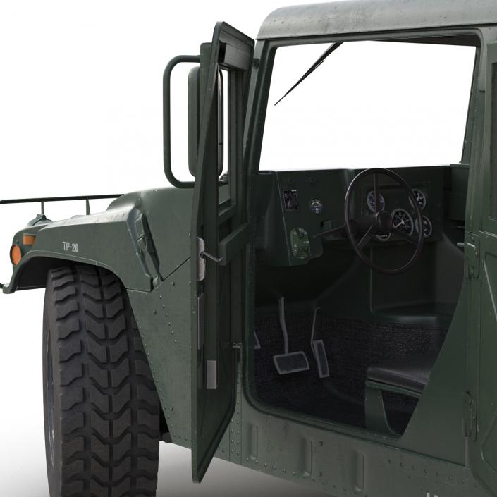 3D Humvee Rigged model