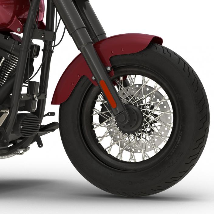 Harley Davidson Softail Slim 2016 Red 3D