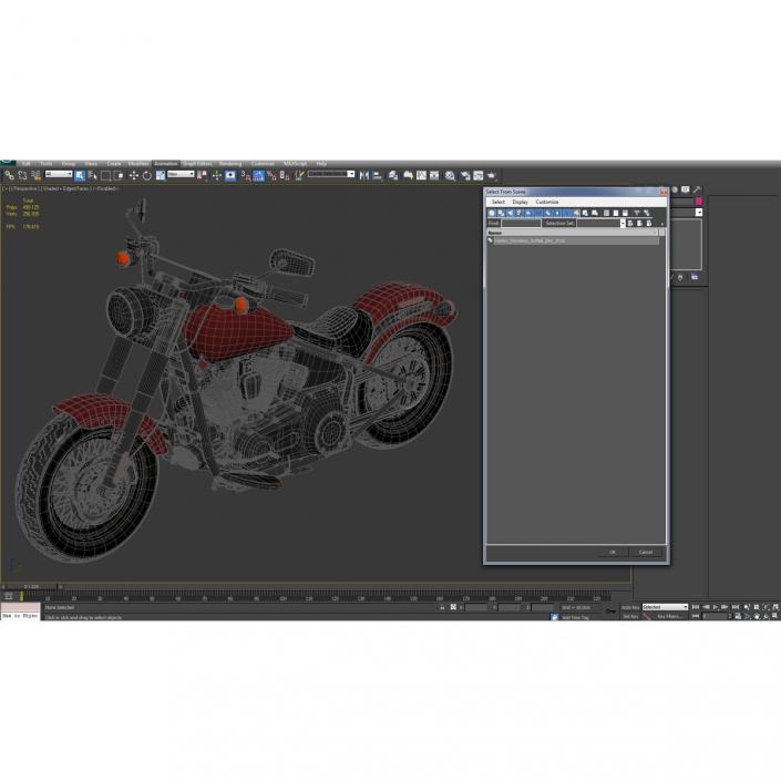 Harley Davidson Softail Slim 2016 Red 3D
