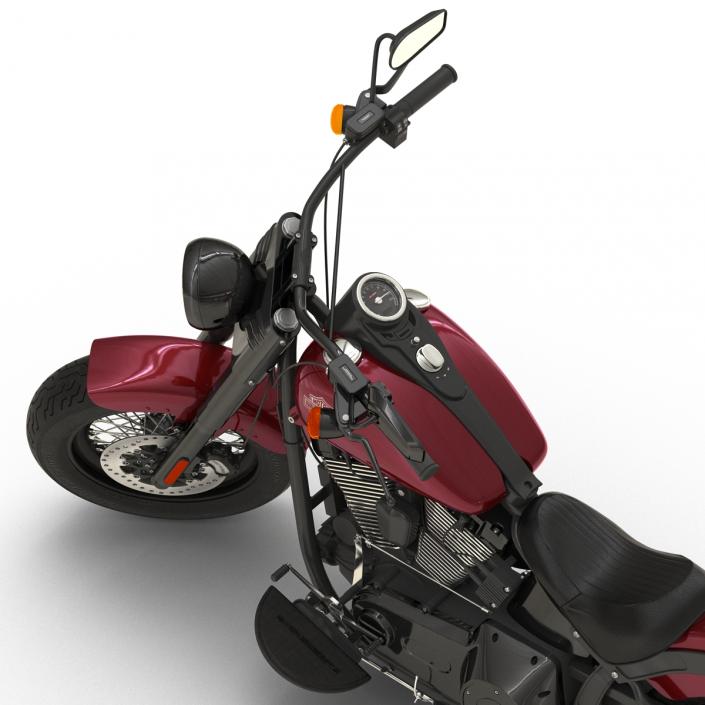 Harley Davidson Softail Slim 2016 Rigged Red 3D model