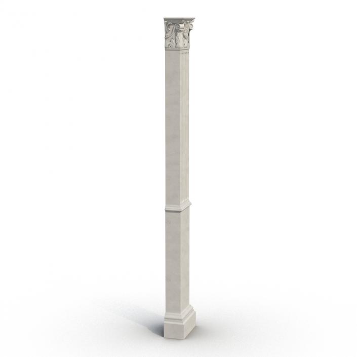 3D Column Corinthian Greco Roman 3