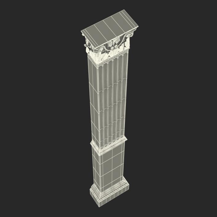 3D Column Corinthian Greco Roman 3