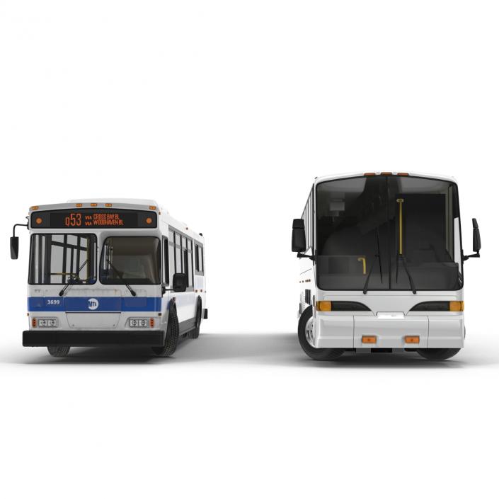 3D model Rigged Buses Collection 5