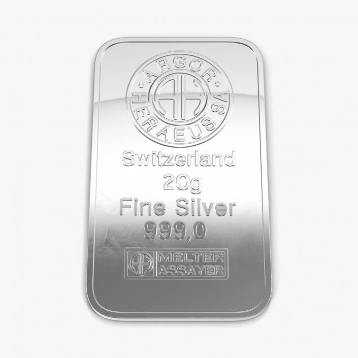 Silver Bar 20g 3D model