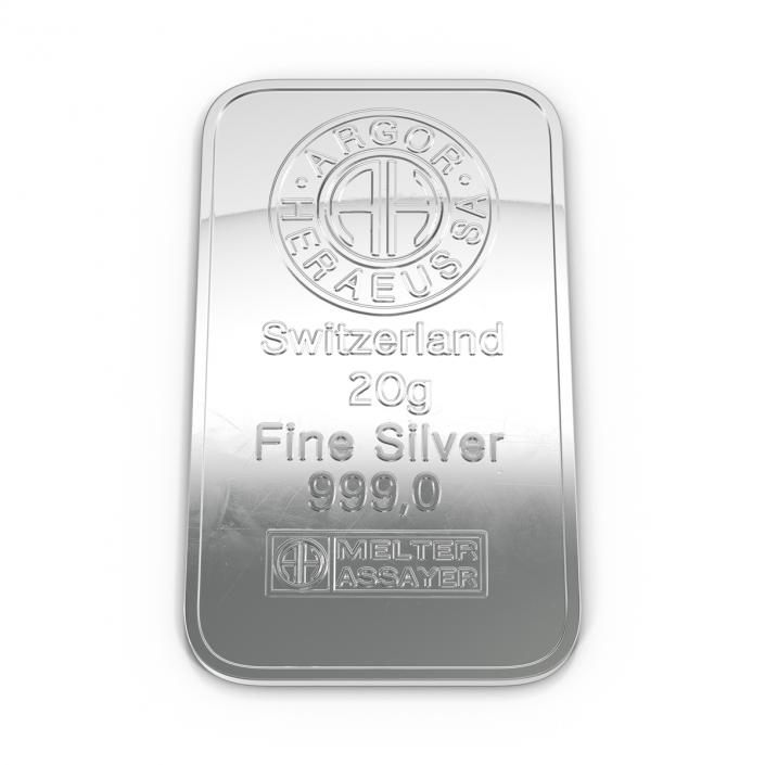 Silver Bar 20g 3D model