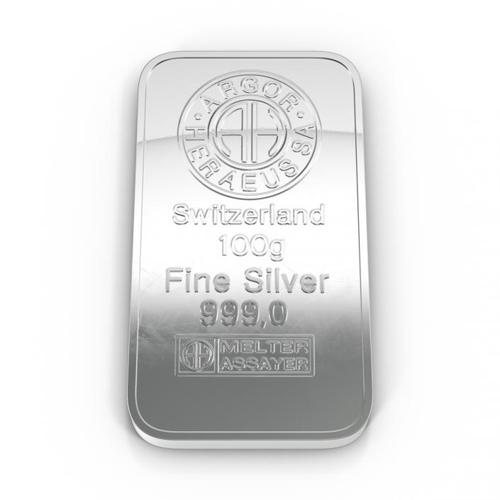 3D model Silver Bar 100g