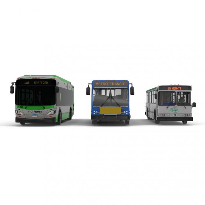 3D Buses Collection 5 model