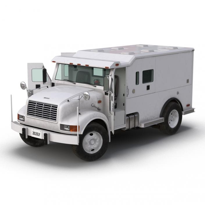3D Armored Cash Transport Car Rigged model
