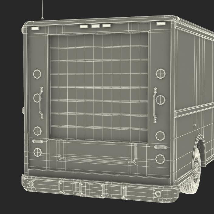 Post Office Truck Rigged 3D model