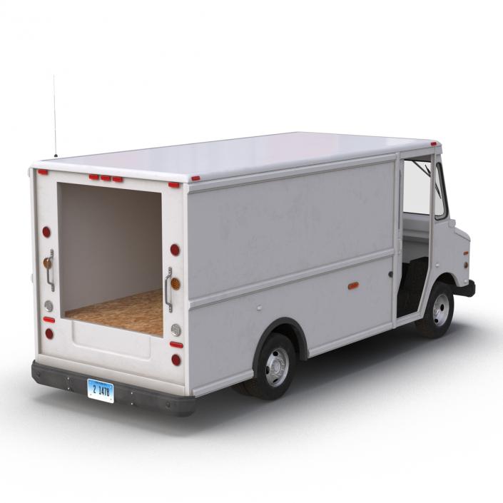 3D Post Office Truck Simple Interior model