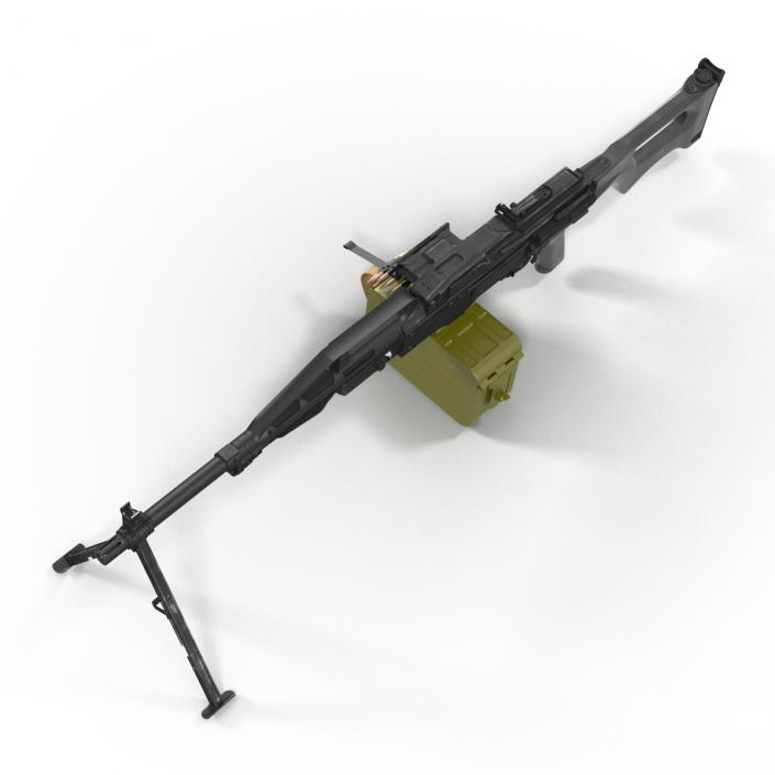 Russian Light Machine Gun Pecheneg 3D model.
