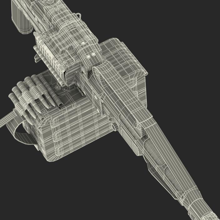 Russian Light Machine Gun Pecheneg 3D model
