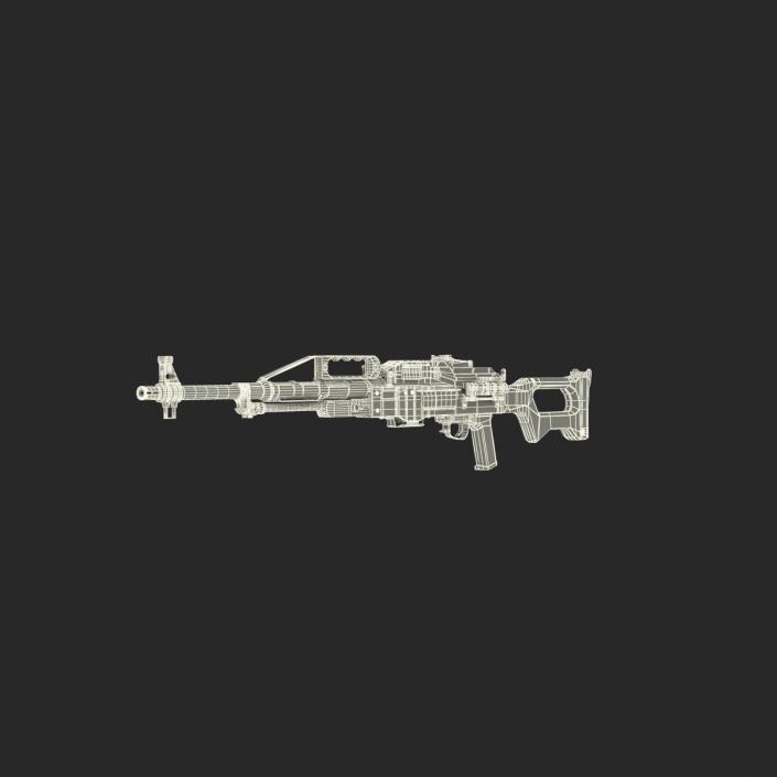 3D Russian Light Machine Gun Pecheneg 3