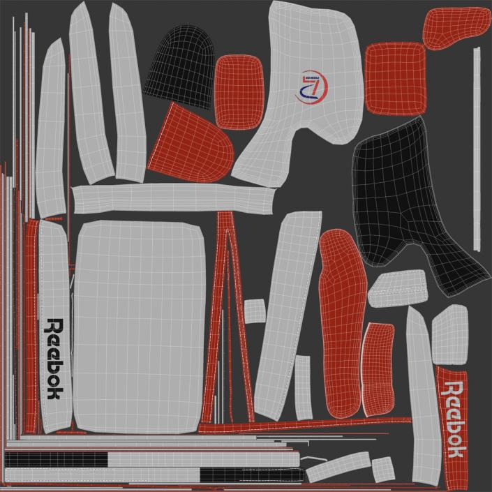 3D Hockey Goalie Blocker Reebok model