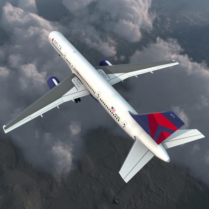 3D model Boeing 757-200 Delta Air Lines