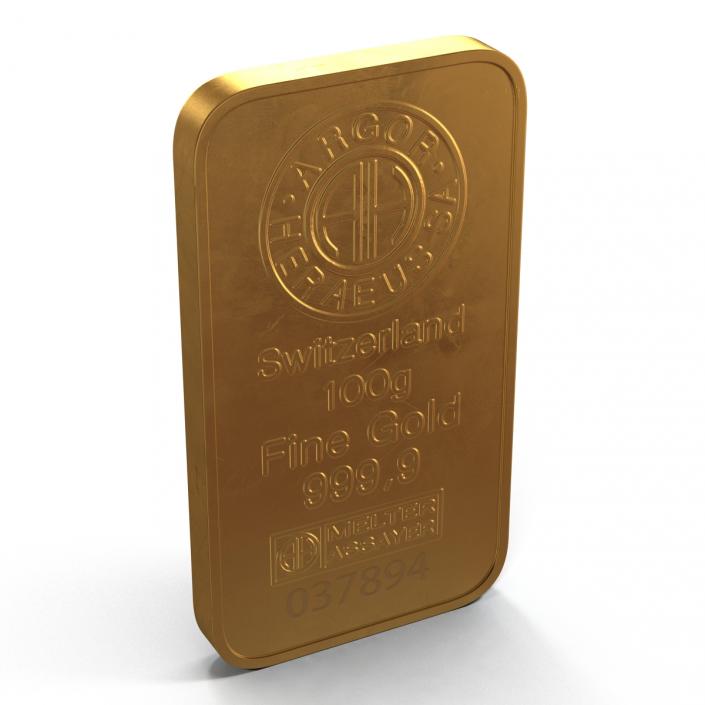 3D Gold Bar 100g model