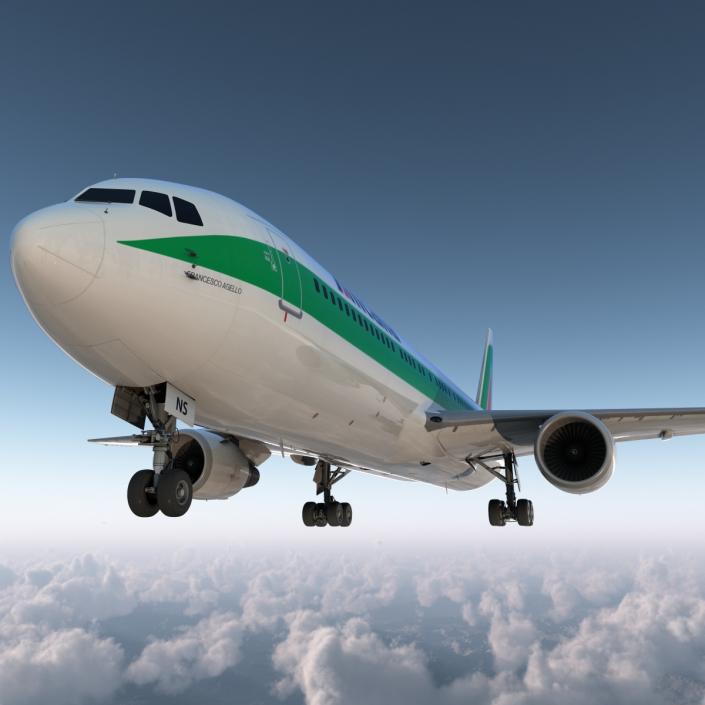 3D model Boeing 767-300 Alitalia Rigged