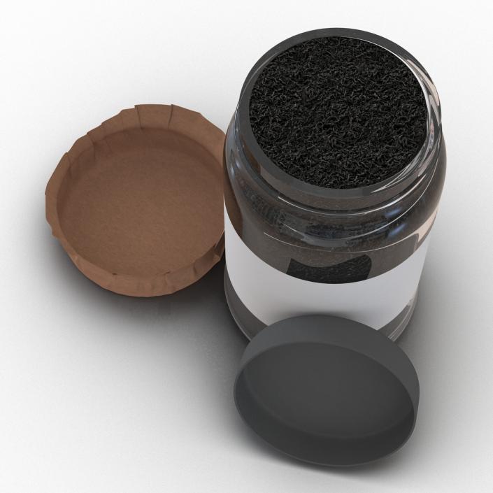 Black Tea In Glass Jar 2 3D model