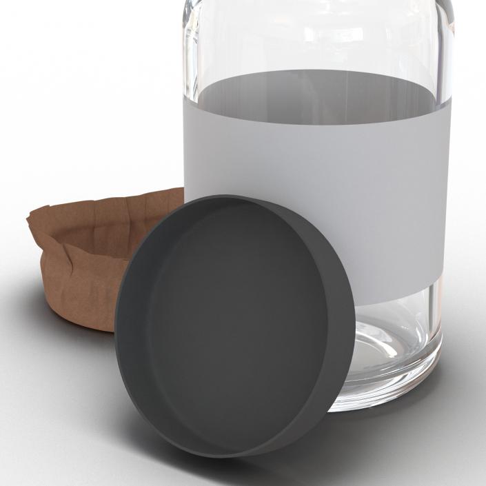 Black Tea In Glass Jar 2 3D model