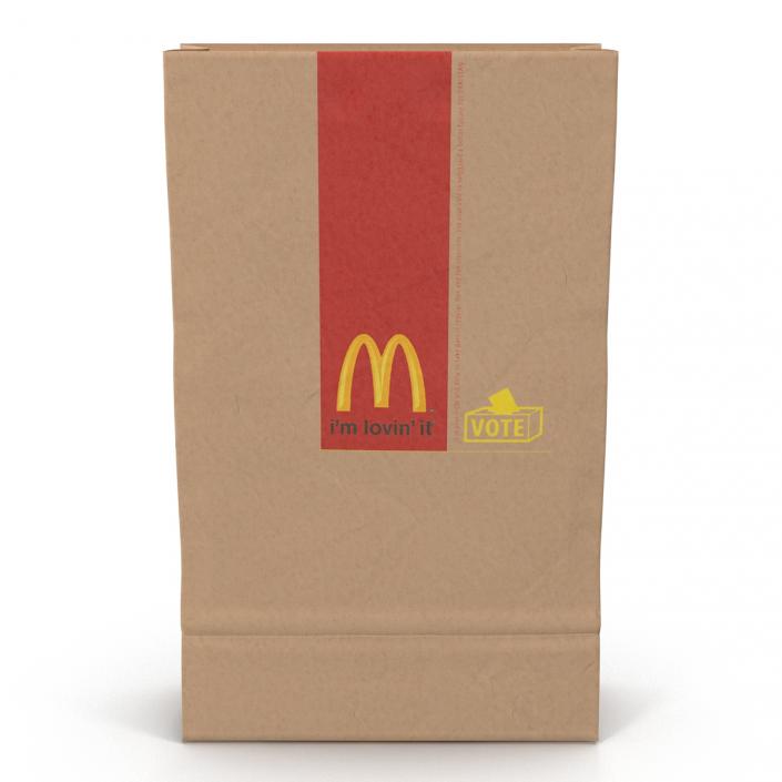 3D Fast Food Paper Bag 3 Mcdonalds