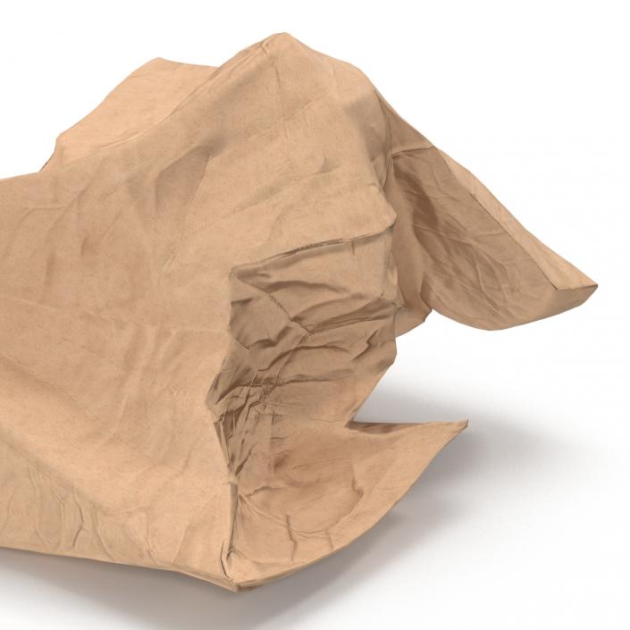 Fast Food Paper Bags Set 3D model