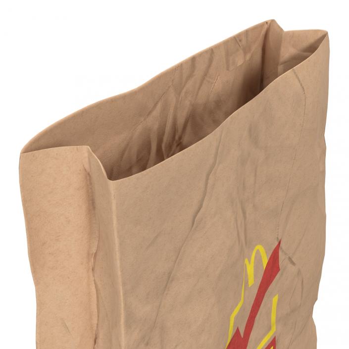 Fast Food Paper Bags Set Mcdonalds 3D model