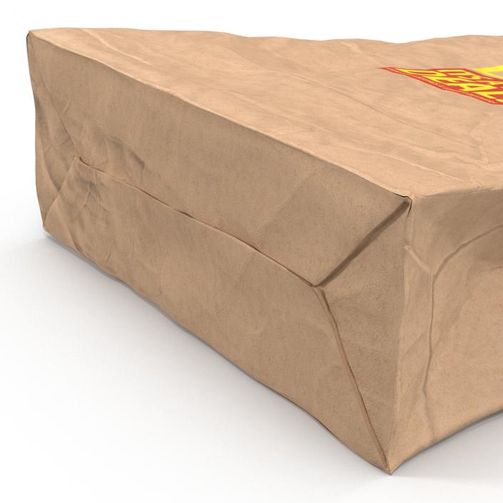 Fast Food Paper Bags Set Mcdonalds 3D model