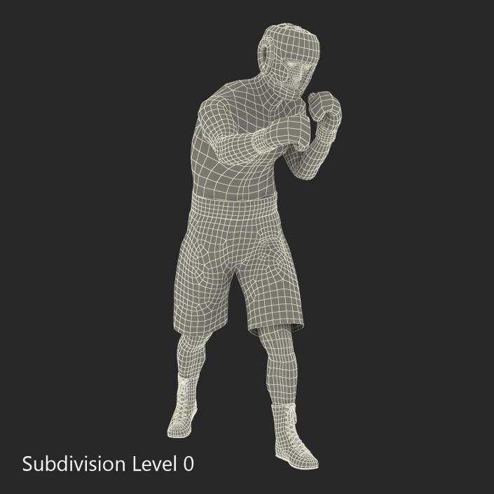Adult Boxer Man Pose 3 3D