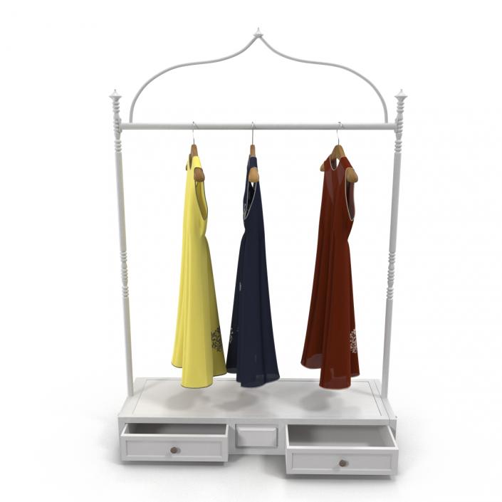 3D Iron Clothing Display Rack 3 model
