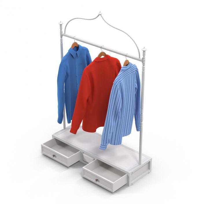 3D Iron Clothing Display Rack 4 model