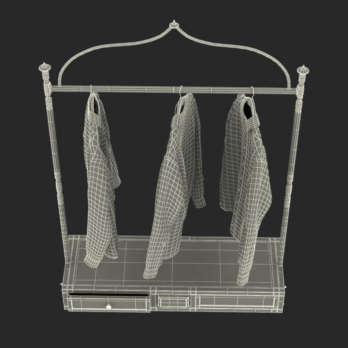 3D Iron Clothing Display Rack 4 model