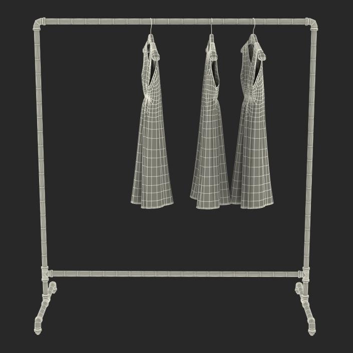 3D model Iron Clothing Rack 4