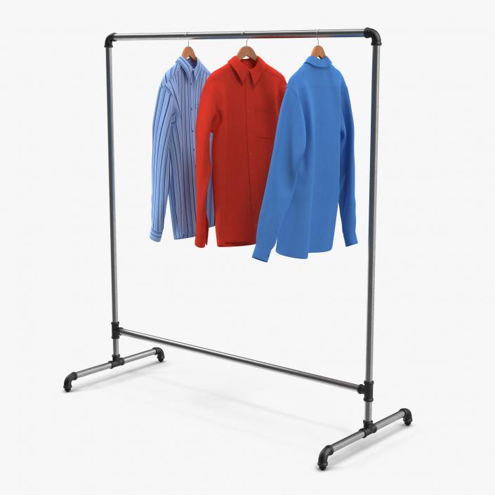 3D model Iron Clothing Rack 5