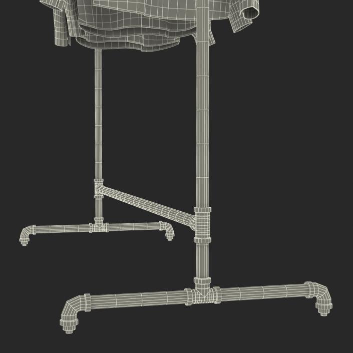 3D model Iron Clothing Rack 5