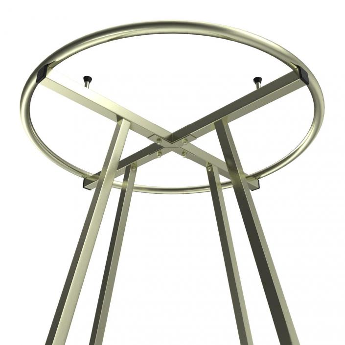 3D Round Clothing Rack with Wheels