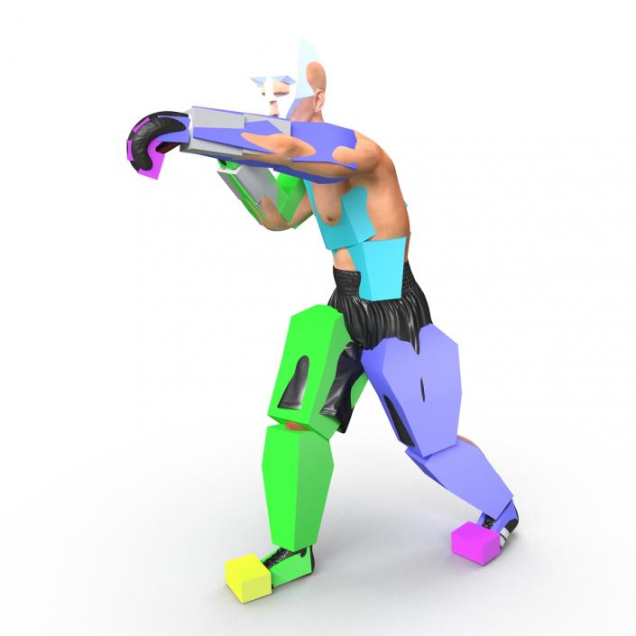 Adult Boxer Man Rigged 2 3D model