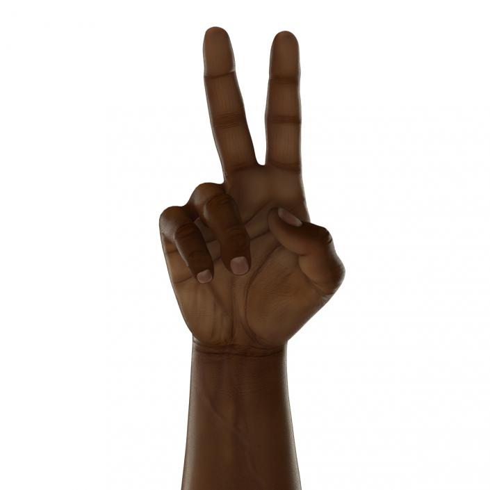 African Man Hands Rigged 3D model