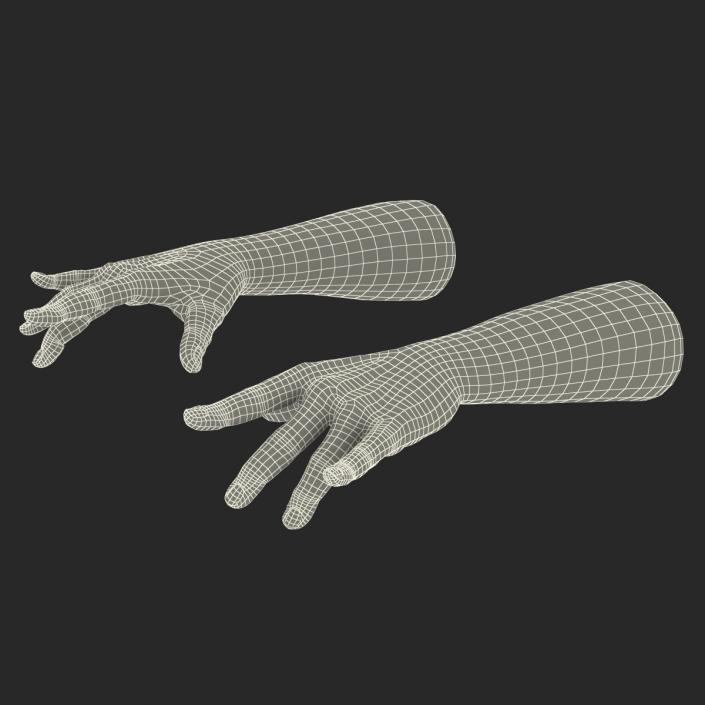 African Man Hands Rigged 3D model