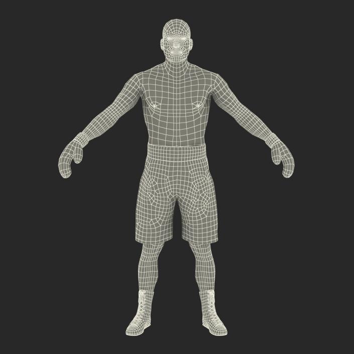 3D Boxer Man Rigged 2 model