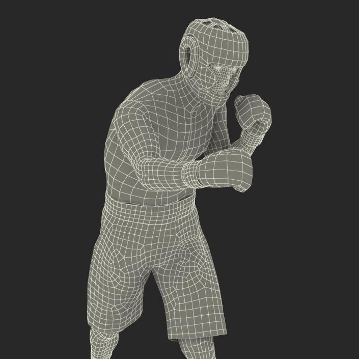 3D Boxer Man Pose 3