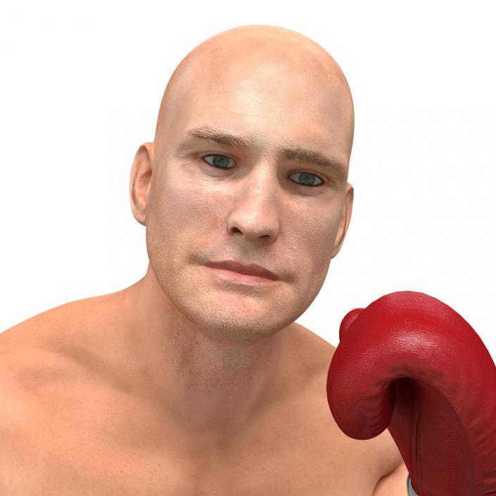 3D Boxer Man 2 Pose 3 model