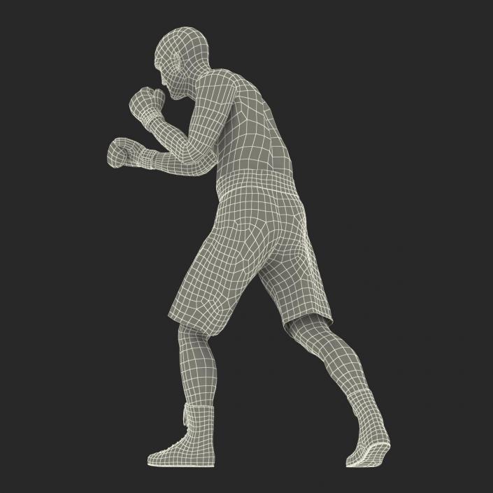3D Boxer Man 2 Pose 3 model