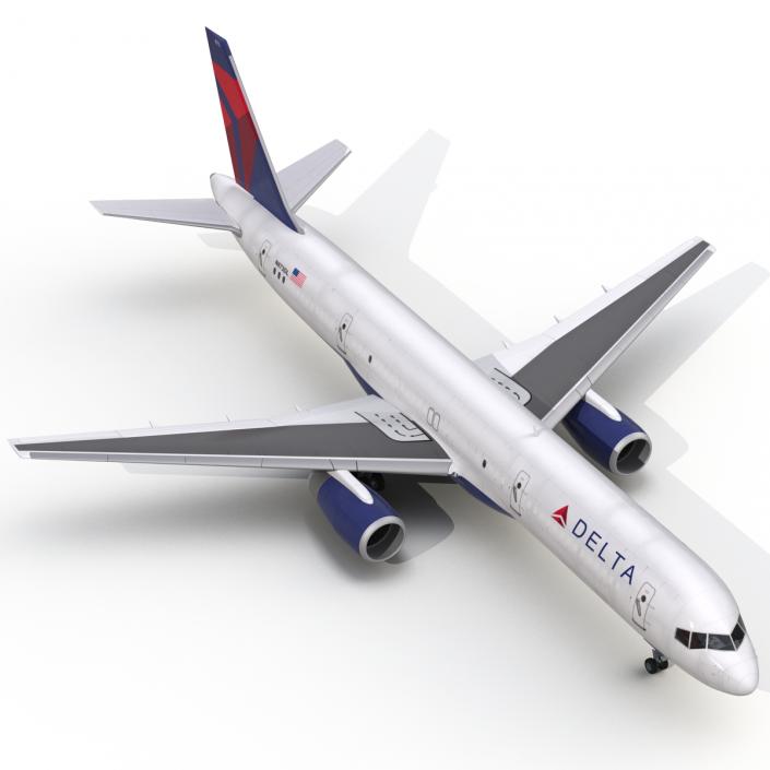 3D Boeing 757-200F Delta Air Lines Rigged model