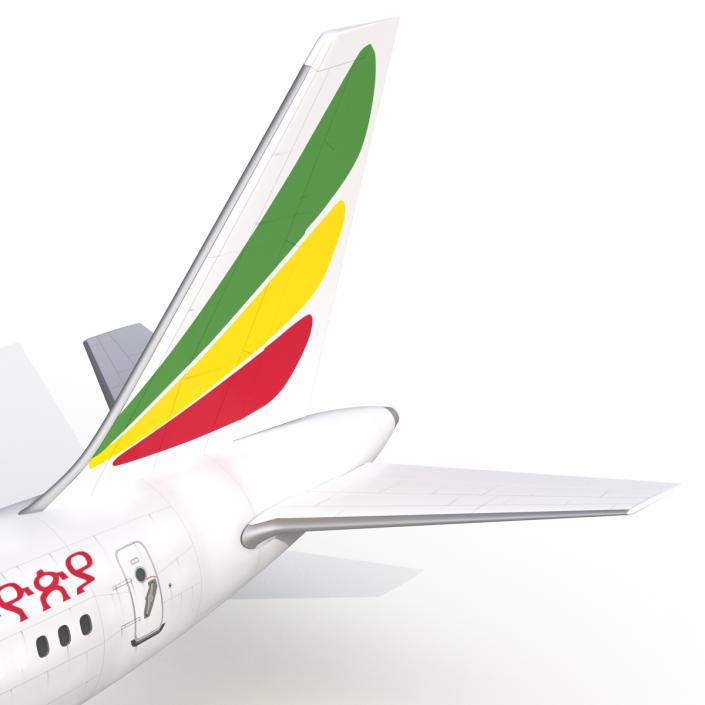 3D Boeing 757-200F Ethiopian Airlines Rigged
