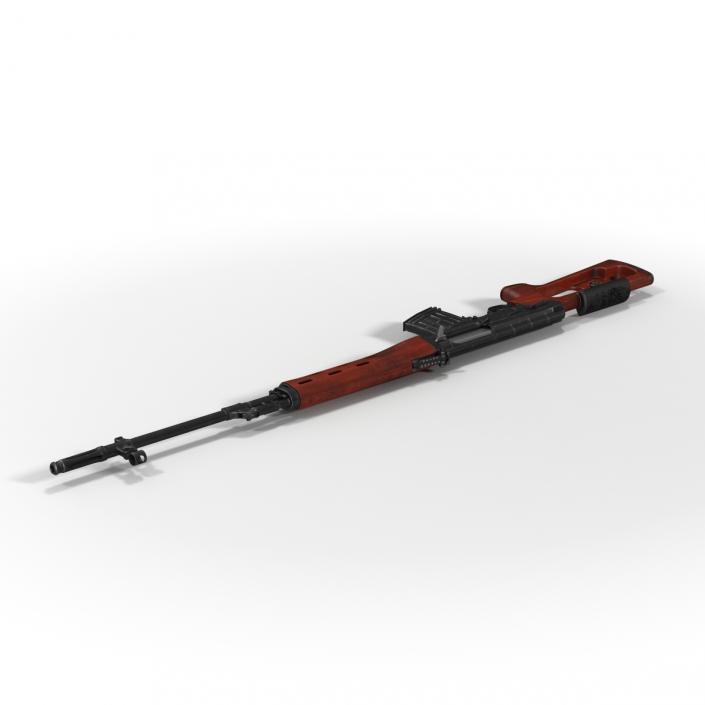 3D Russian SVD Rifle Wooden Handguard 2