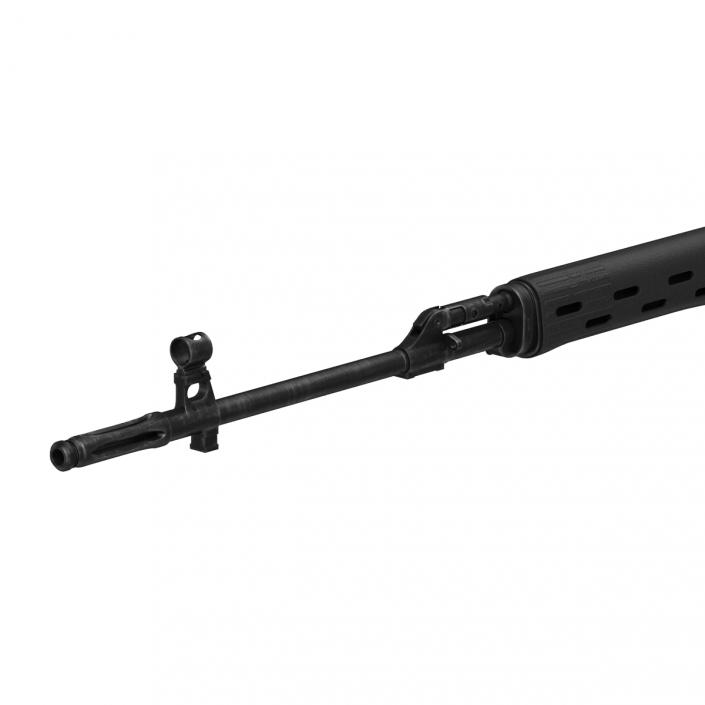 3D model Sniper Rifle Dragunov SVDS with Folding Stock