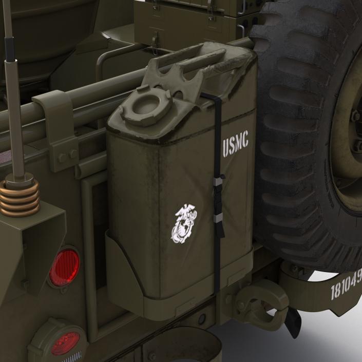 3D Military Jeep Car Willys M38 model