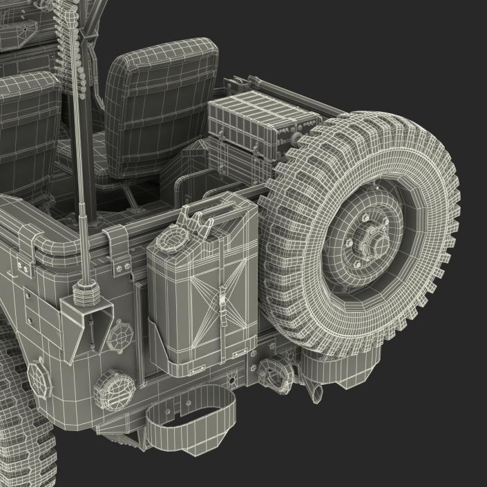 3D Military Jeep Car Willys M38 model